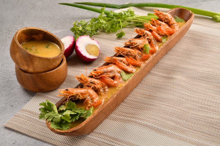 River Shrimp (Suahe) in Salted Egg