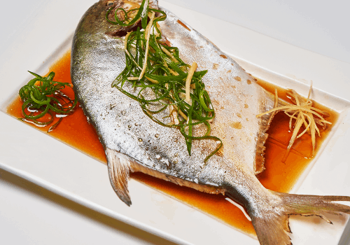 Pampano Steamed in Ginger Soya